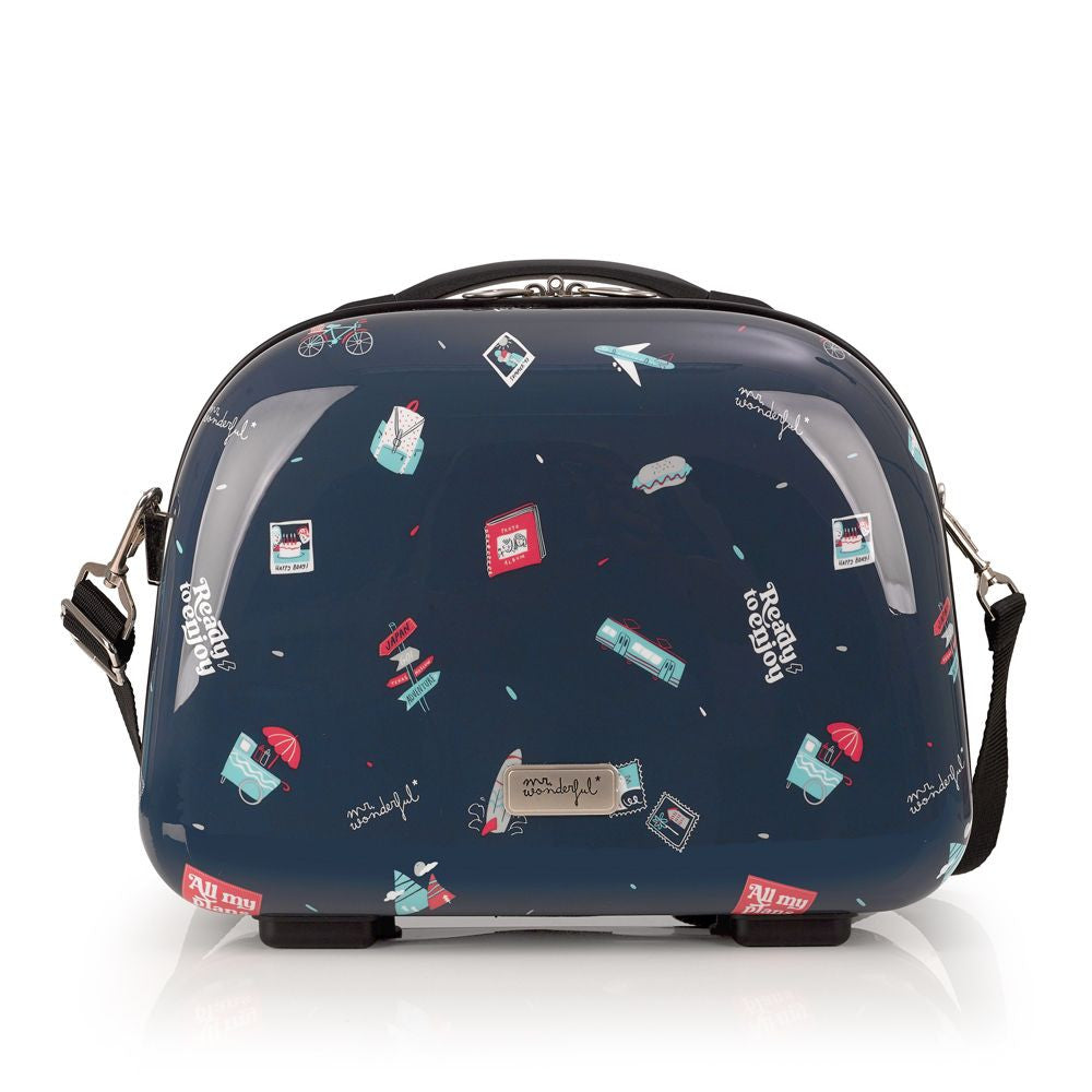 Set Maleta Cabina y Neceser Gabol Mr. Wonderful Plans