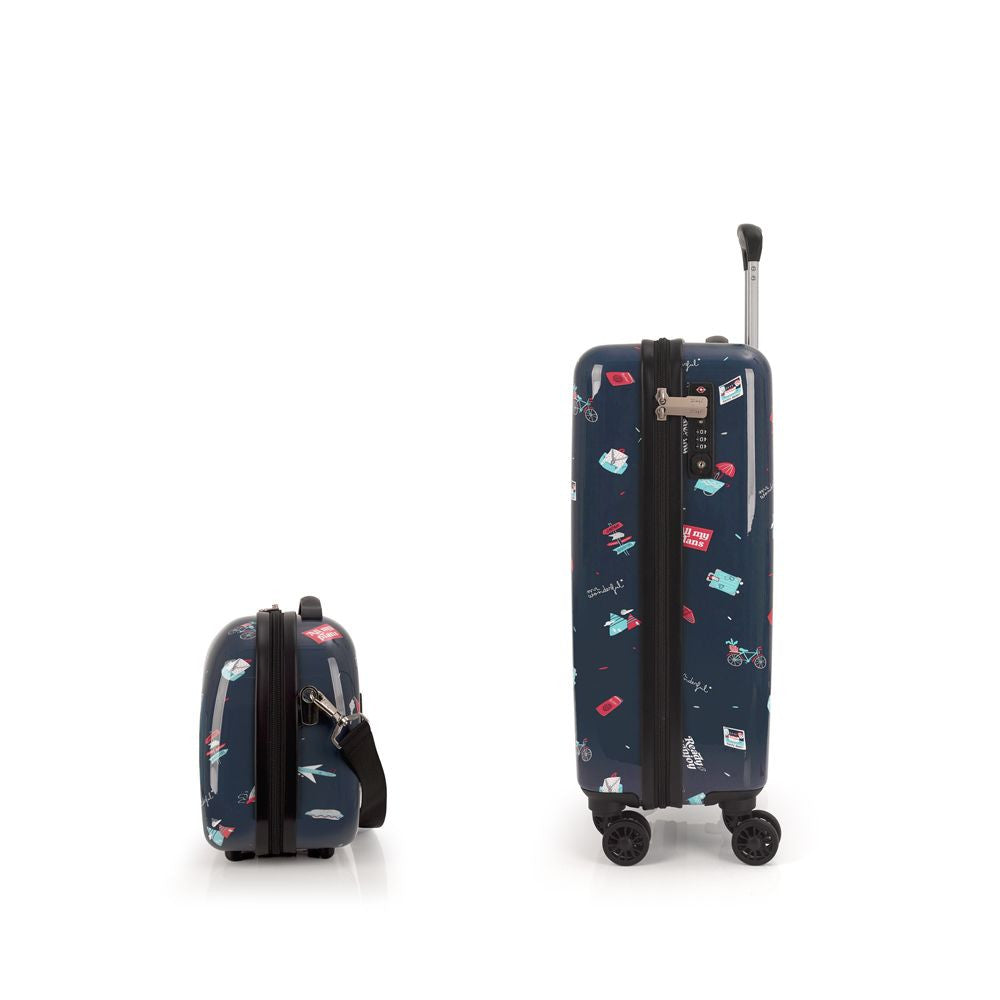 Set Maleta Cabina y Neceser Gabol Mr. Wonderful Plans