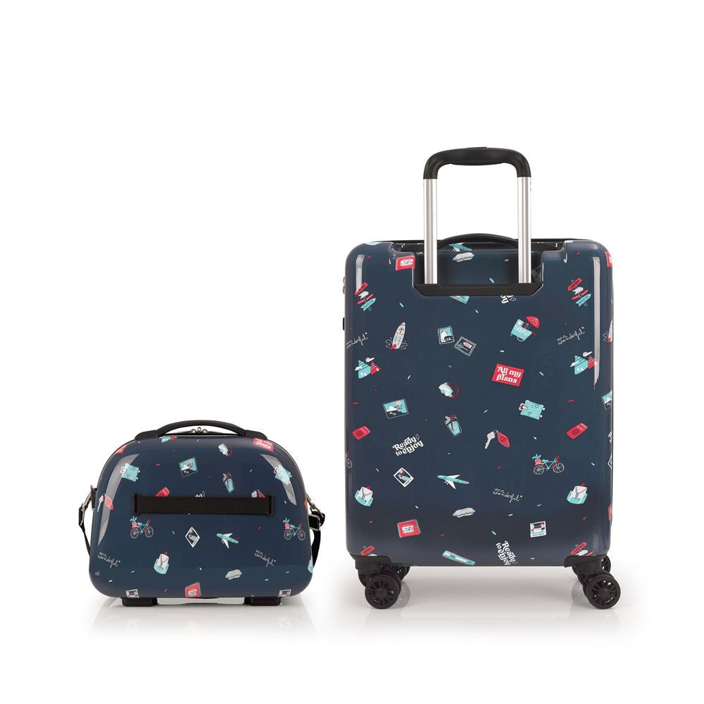 Set Maleta Cabina y Neceser Gabol Mr. Wonderful Plans