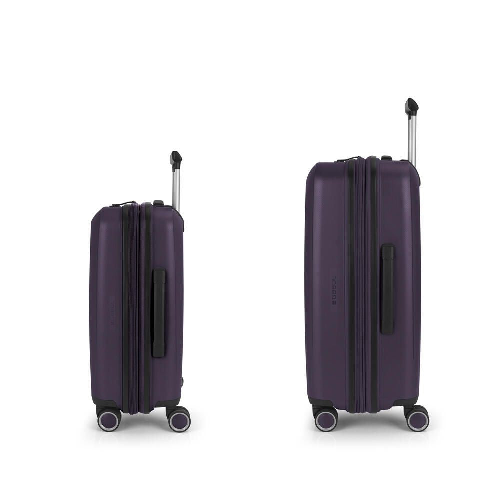 Conjunto de 2 malas rígidas expansíveis, tamanho cabine e médio, com fecho TSA.