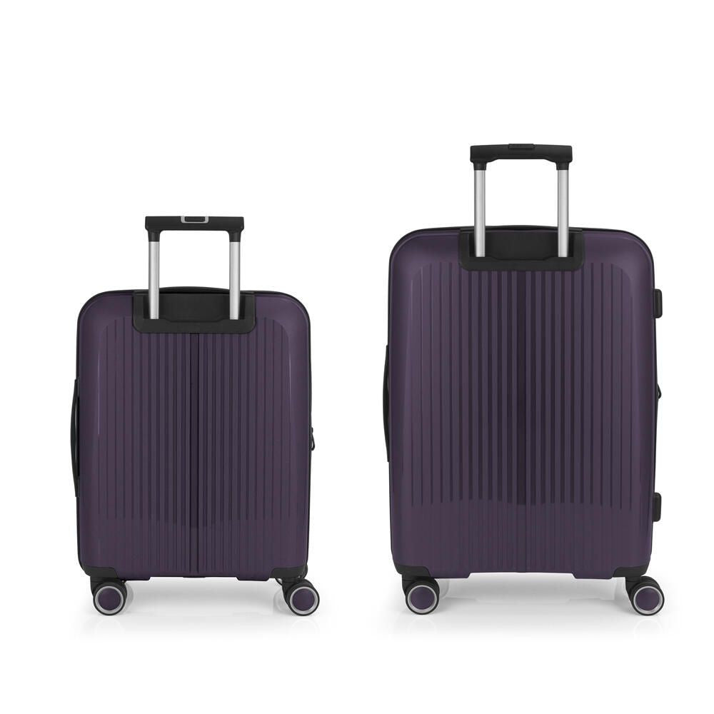 Conjunto de 2 malas rígidas expansíveis, tamanho cabine e médio, com fecho TSA.