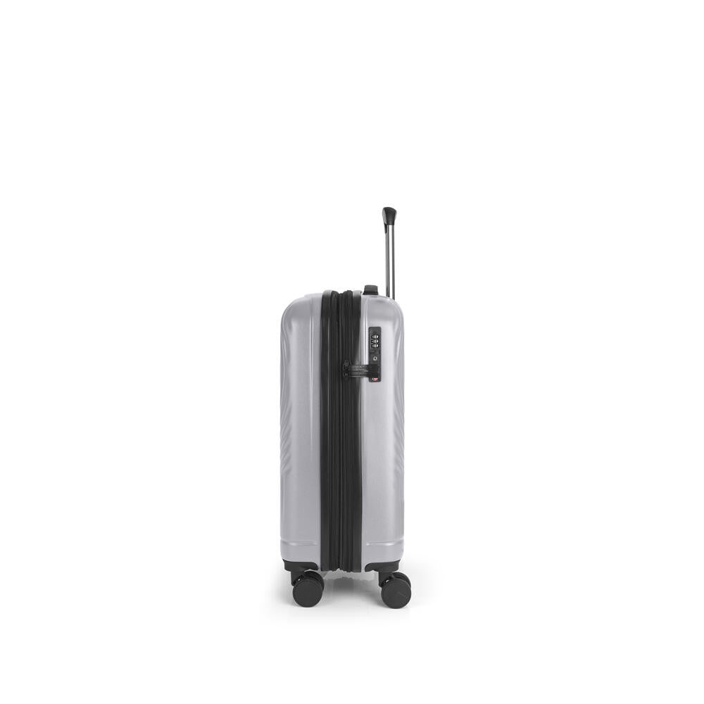 Mala de cabine rígida expansível Gabol Radar, prateada, 55 cm