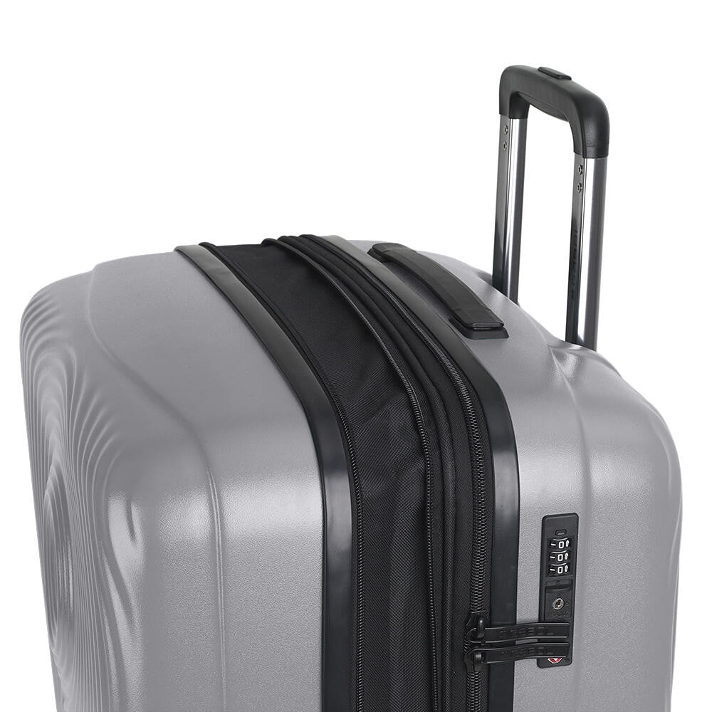 Mala de cabine rígida expansível Gabol Radar, prateada, 55 cm