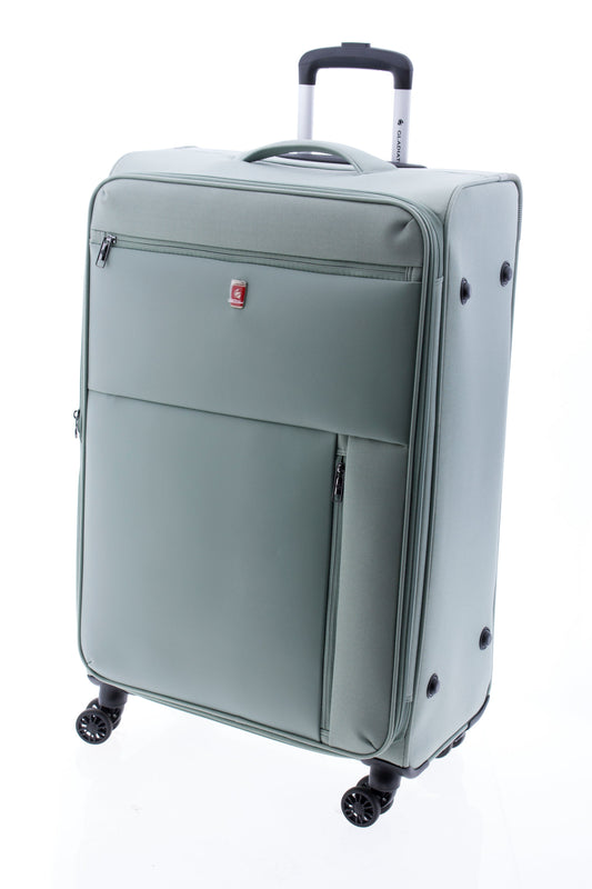 Maleta Grande de Nylon Extensible con Ruedas Dobles y Candado TSA