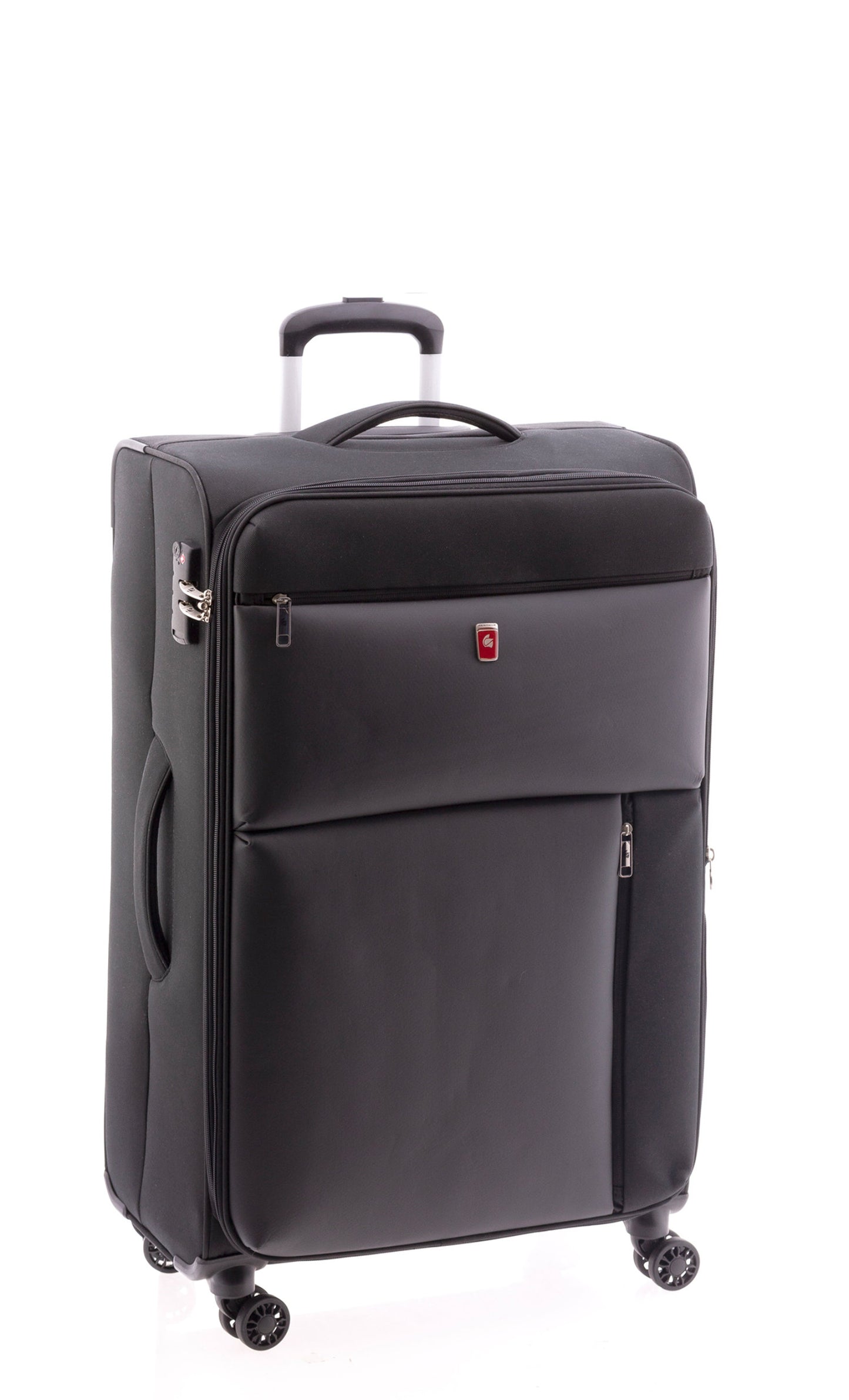 Maleta Grande de Nylon Extensible con Ruedas Dobles y Candado TSA