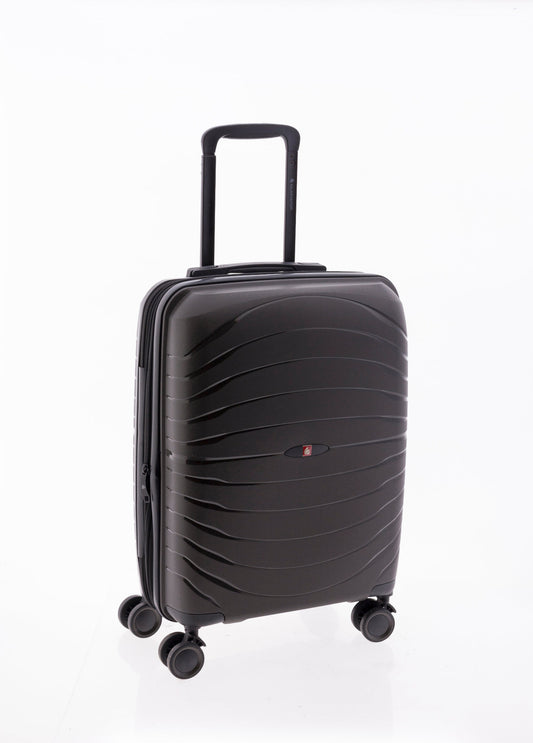 Mala de cabine expansível em polipropileno com 4 rodas - 40x55cm